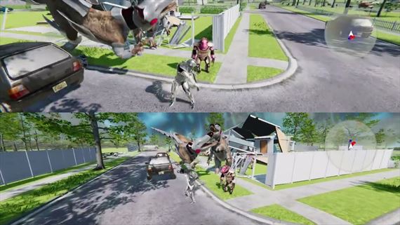 Hammer of Virtue ukazuje boje na rozdelenej obrazovke