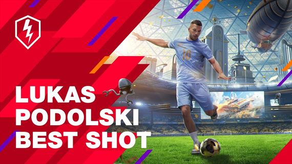 Nemeck futbalov tonk Lukas Podolski sa stal tvrou World of Tanks Blitz