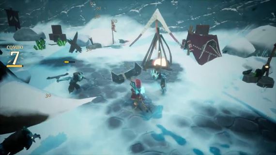 Astor: Blade of the Monolith sa zastrája s mečom v ruke