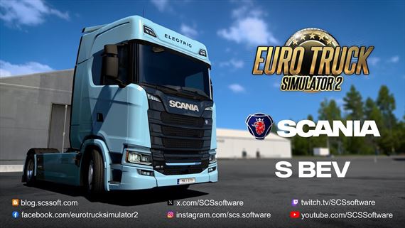Euro Truck Simulator 2 dostáva Scania S BEV