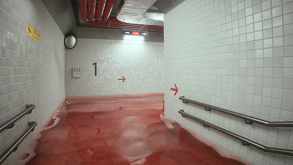 Liminal Exit miea koncepty Exit 8 a Backrooms