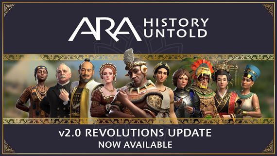 Ara: History Untold dostala v2.0 Revolutions update s bohatm obsahom