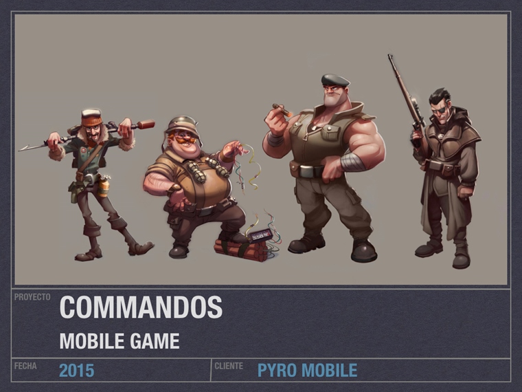 Koncepty zo zruenej mobilnej verzie Commandos