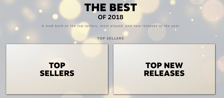 Steam ponkol rebrky najlepch hier za rok 2018