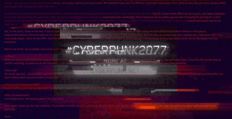 Tajn odkazy v Cyberpunk 2077 videu umonia odhali viac o hre
