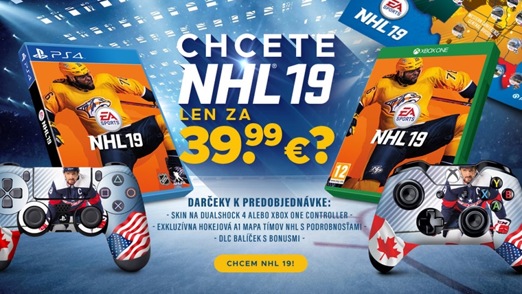 NHL 19 len za 39,99 eur opäť v ProGamingShop.sk