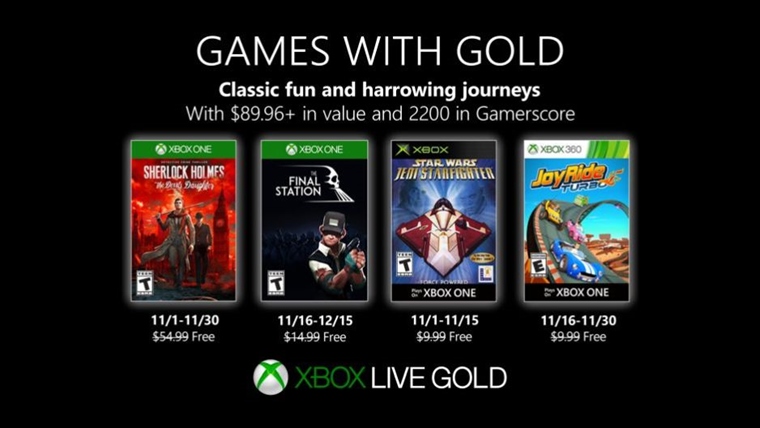 Games With Gold na november predstaven