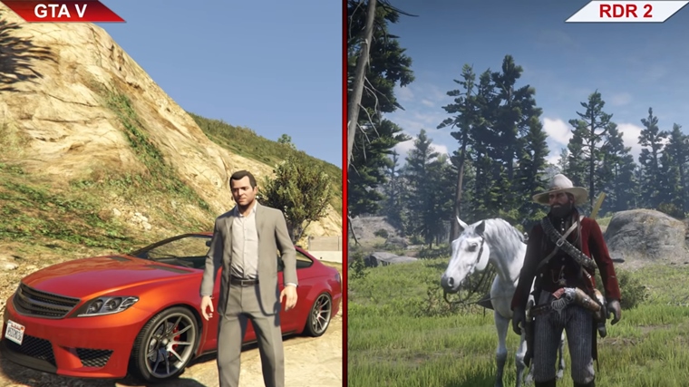 Porovnanie Red Dead Redemption 2 vs GTA V