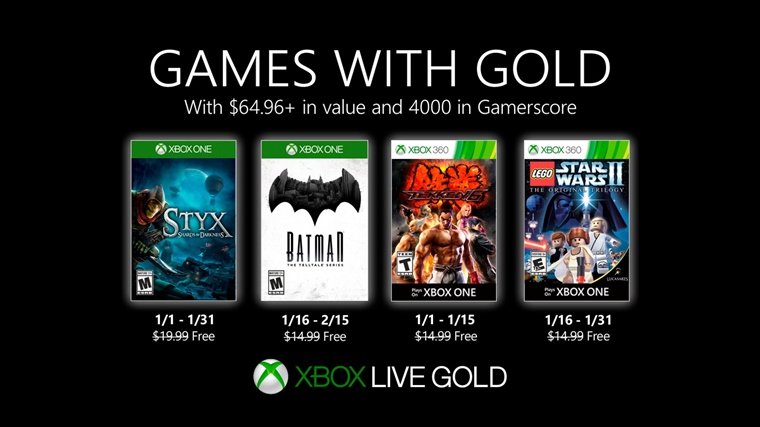Games with Gold hry na janur predstaven