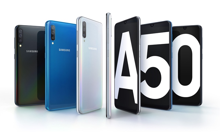 Samsung predstavil A50, mobil strednej triedy s takou odtlakov prstov v displeji