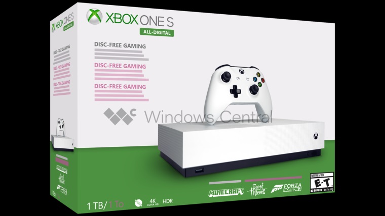 Balenie Xbox One S All-Digital Edition leaknut, konzola vyjde 7. mja