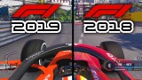 Porovnanie vizulu a detailov Monaco trate v F1 2019 a F1 2018
