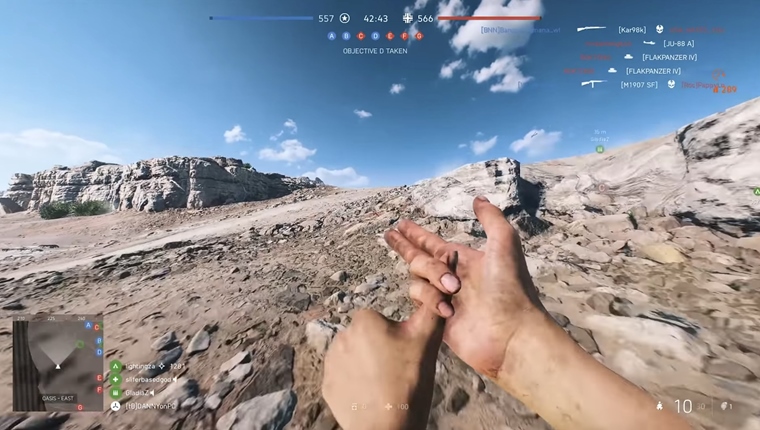 Finger Gun zbra bola objaven v Battlefield V