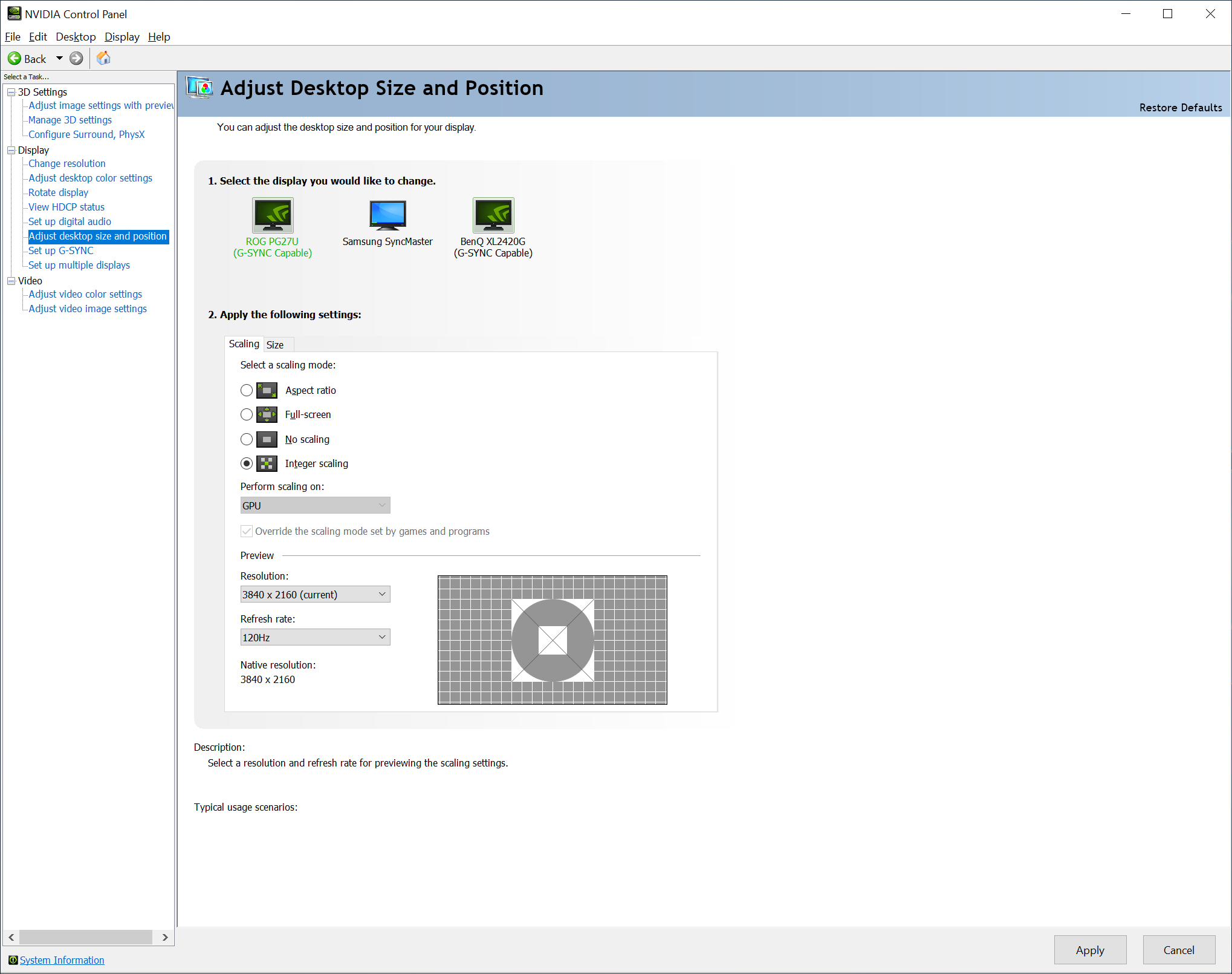 Десктоп размер. NVIDIA Panel scaling. Целочисленное масштабирование NVIDIA. Нвидиа масштабирование изображения. Нвидиа adjust desktop Size and position.