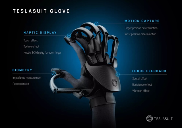 Teslasuit Glove je rukavica na virtulnu realitu, ktor umon objekty cti  