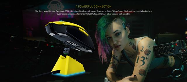 My� Razer Viper Ultimate dost�va Cyberpunk 2077 ed�ciu 