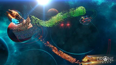 Drone Swarm vs nech ovlda tiscky dronov vo vesmrnych bojoch  