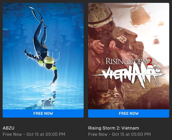 Epic tento týždeň rozdáva Abzu a Rising Storm 2 Vietnam