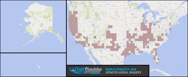 Flight Simulator dostal druh World Update, teraz vylepil U.S. 