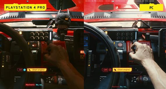 Porovnanie PC a PS4 Pro verzie Cyberpunku 2077