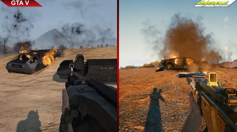 Porovnanie GTA V s Cyberpunkom 2077