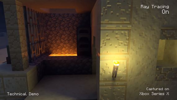 Bližší pohľad na Minecraft raytracing na Xbox Series X konzole