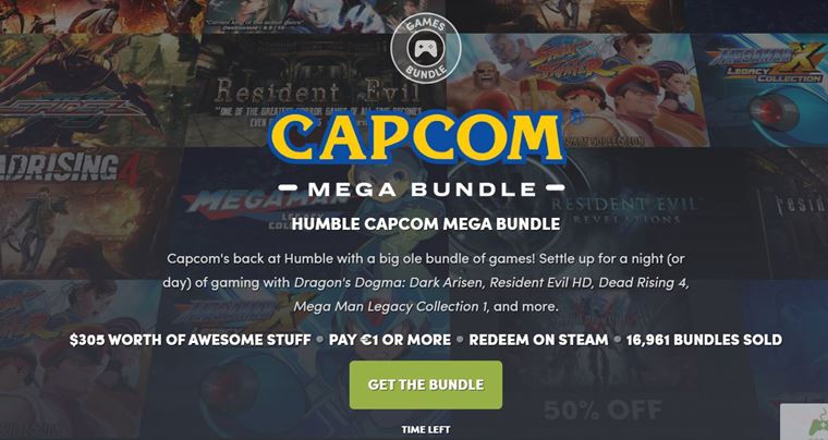 Humble Bundle ponka mega balk Capcom hier