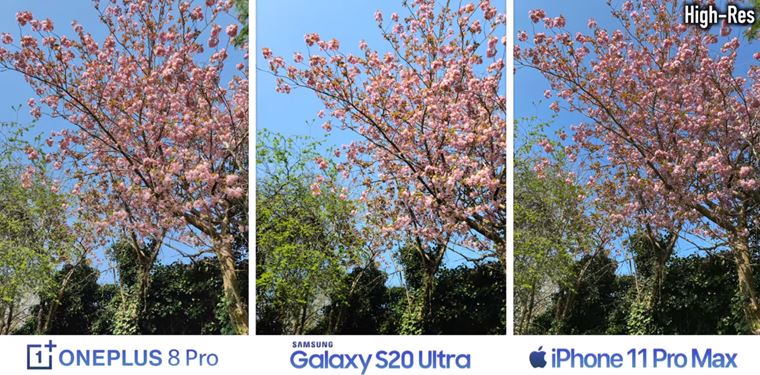 Porovnanie kamier na OnePlus 8 Pro, Galaxy S20 Ultra a iPhone 11 Pro Max