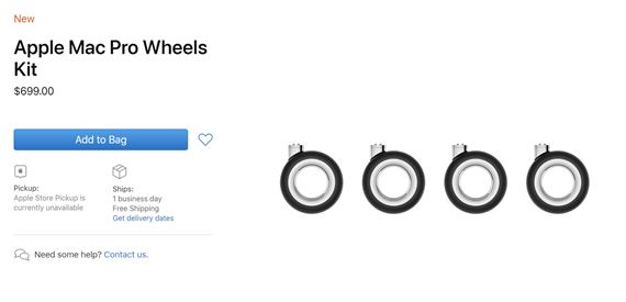 Apple predva kolieska na Mac Pro za cenu RTX2080 Super karty