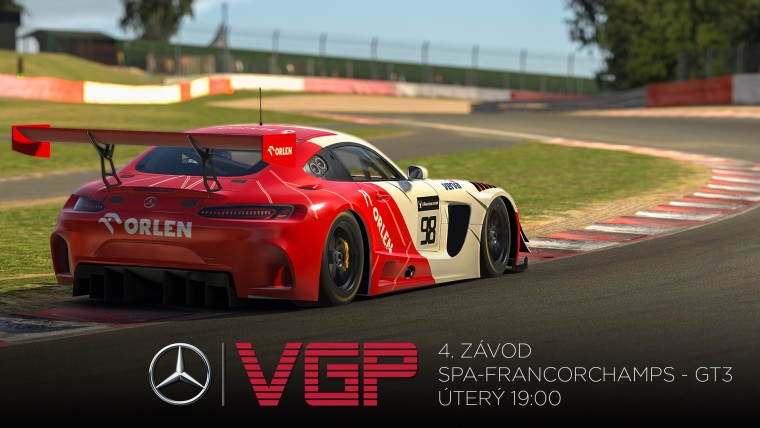 Sledujte naivo Virtual GP preteky v Spa