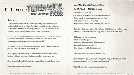 Thimbleweed Park pokrauje menm titulom Delores  