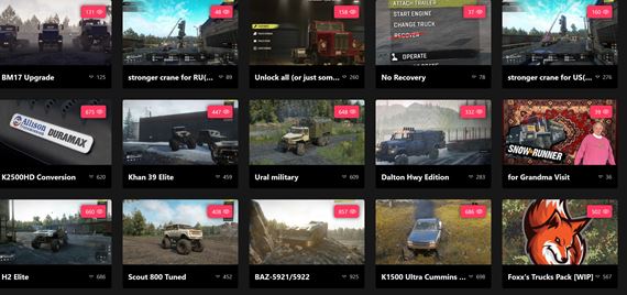 Snowrunner mody sa už zbierajú