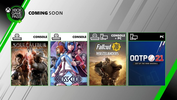 Game Pass dostane Soul Calibur VI a aj Fallout 76 s Wastelanders updatom