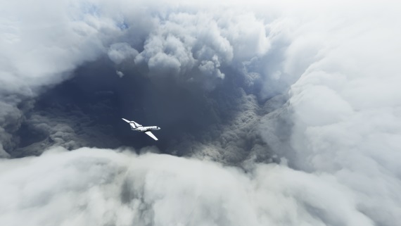 Hr��i m��u vo Flight Simulatore vletie� priamo do hurik�nu 