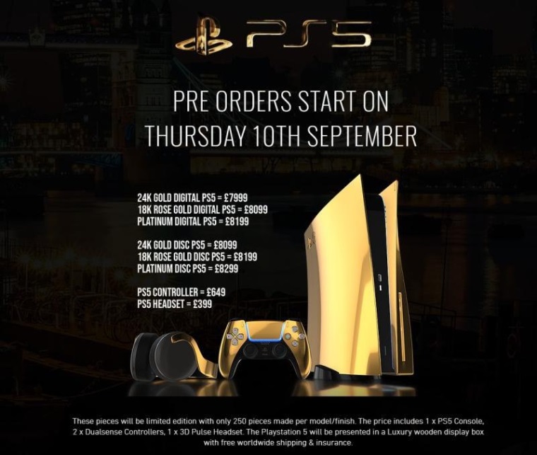 Predobjednvky pre zlat PS5 bud spusten vo tvrtok