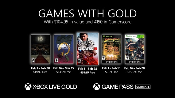 Games with Gold hry na febru�r ohl�sen�, vedie ich Gears 5, no cena Goldu st�pa