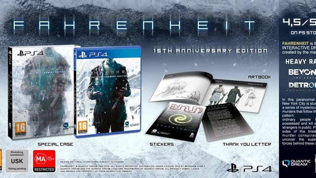 Fahrenheit: 15th Anniversary Edition u m nov dtum vydania  