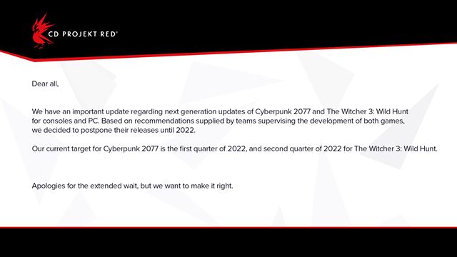 Nextgen updaty pre Cyberpunk 2077 a Zaklnaa 3 prdu a budci rok  