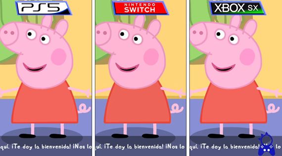 Peppa ukazuje porovnanie na konzol�ch