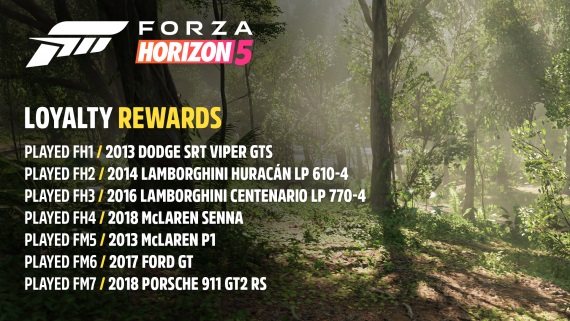 Forza Horizon 5 predstavila lojalitn� odmeny