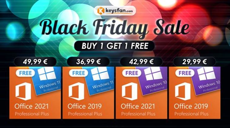 Keysfan Black Friday - získajte Windows 10 / Windows 11 zadarmo!