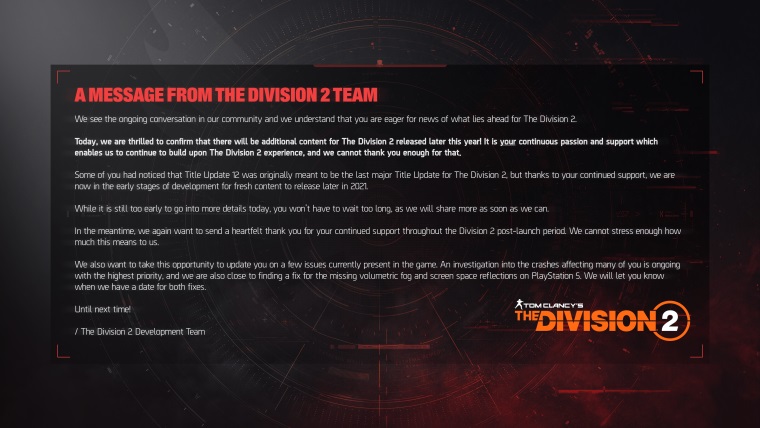 The Division 2 dostane al obsah, PS5 verzia bude opraven