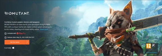 Biomutant bude v EA Play Pro ponukne hneď pri vydaní