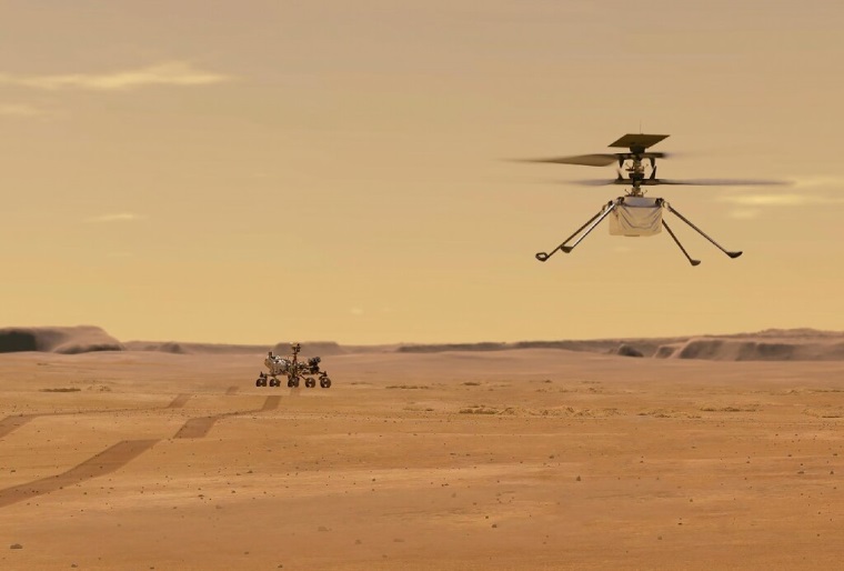 Livestream z prvho letu helikoptry na Marse