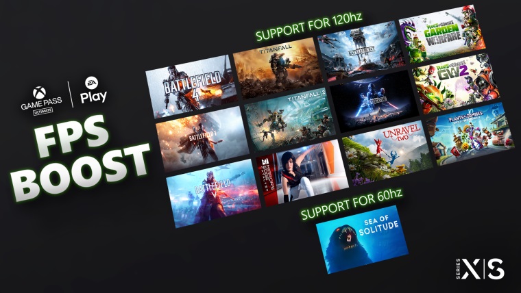 EA hry dostali na Xbox Series X|S konzolch FPS boost na 120 fps