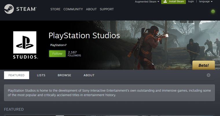 Playstation Studios už má svoju stránku na Steame