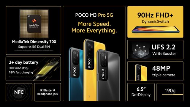 Xiaomi predstavilo Poco M3 Pro 5G, najlacnej 5G mobil 