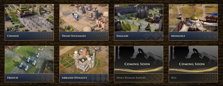 Strnka Age of Empires IV prezradila posledn dve civilizcie