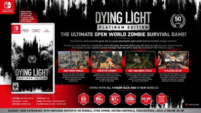 Dying Light: Platinum Edition for Switch was leaked before the official announcement 