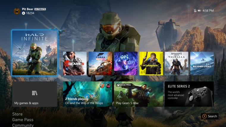 Xbox Series X dnes zana testova 4k update na dashboard